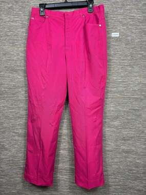 Escada Jeans Womens Size 42 Pink Fuchsia Stretch Mid Rise Straight Denim 34x31